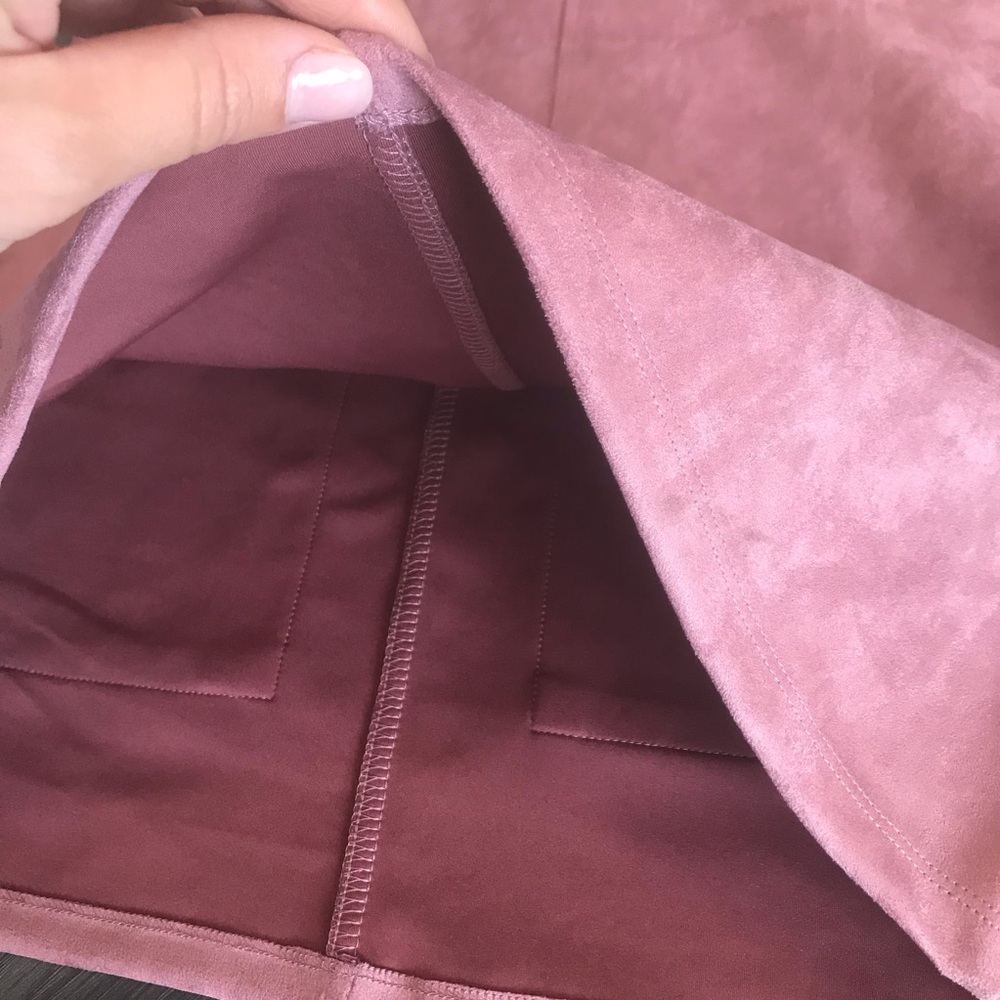 Forever 21 Blushing Pink Suede Overalls Dress - Picture 8 of 8